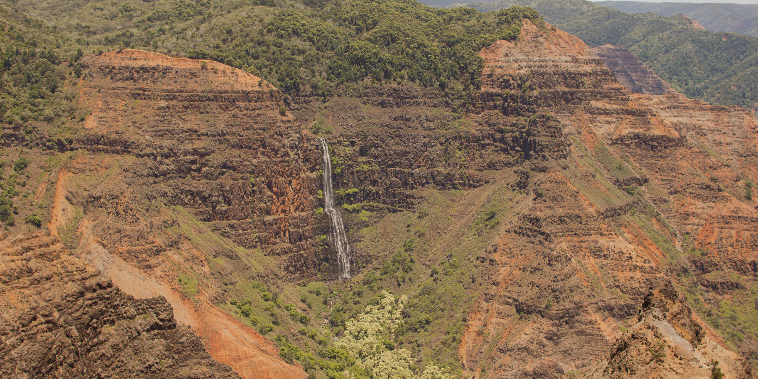 Panocamic landscape from waimea canyon in Kauai, Hawai. High quality photo